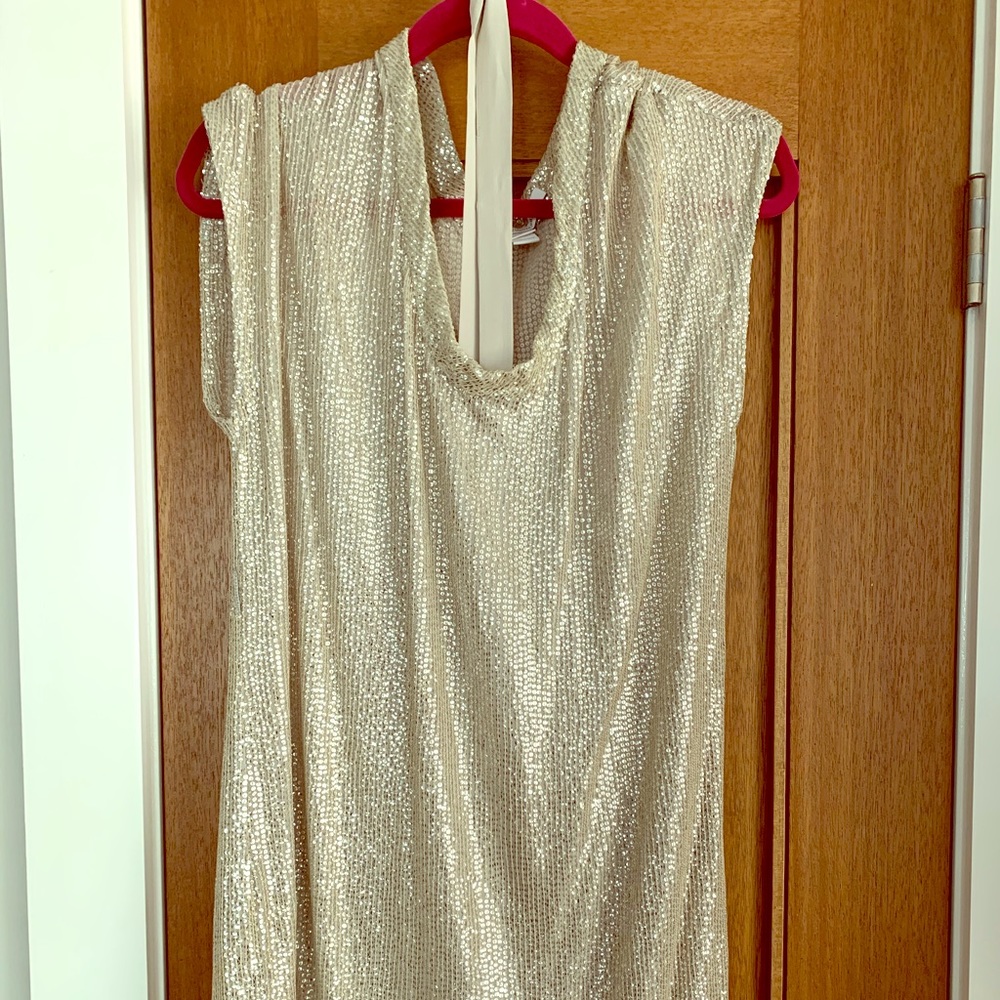 DVF Sequin Shift Dress